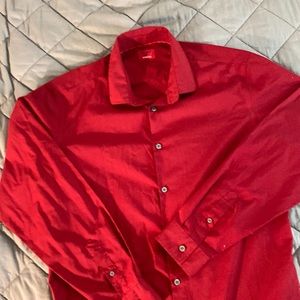 Red Alfani mens dress shirt